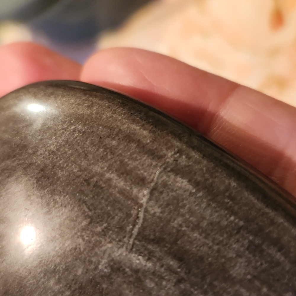 Silver Obsidian palmstone - Picture 4 of 8
